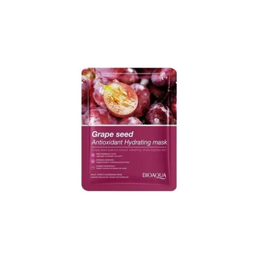 BIOAQUA GRAPE SEED 🍇 SHEET MASK (Grape Seed Antioxidant Hydrating Facial Sheet Mask)