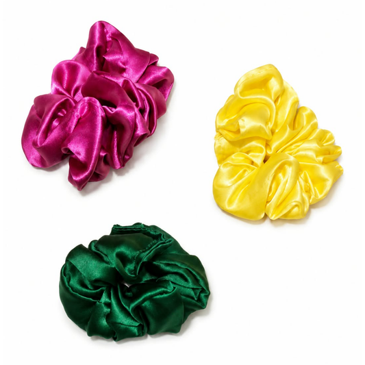 Silk Scrunchies pack of 3
